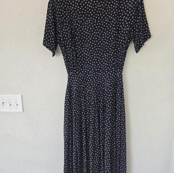 Vintage Liz Claiborne Dress Mixed Ptint Women Button Up Cottagecore Deadstock - Picture 15 of 16